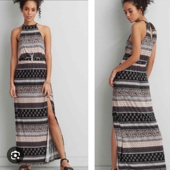 AE Maxi w/ Thigh Split High Neck EUC! Size XXS - Picture 14 of 15